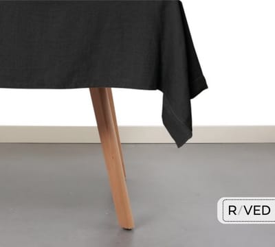 Raved Elof Tafelkleed – 140x250 cm – Katoen – Zwart – Uitwasbaar