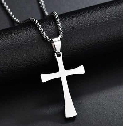 Ketting met kruisje zilverkleur nr.2