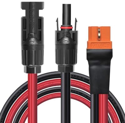 Solar naar XT60i 0,6 m verlengkabel - 10 AWG voor draagbare powerstations