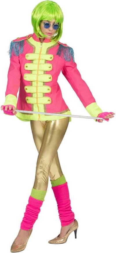 Beatles Kostuum | Beatles Lonely Hearts Club Band Jas Roze Vrouw | Maat 36-38 | Carnaval kostuum | Verkleedkleding