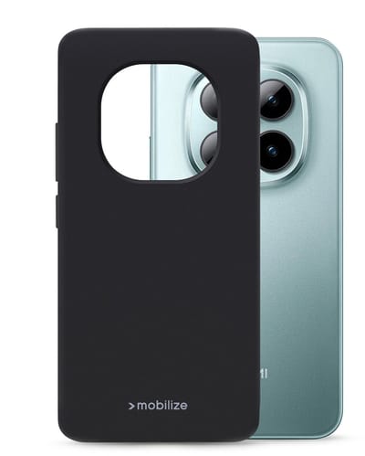 Mobilize Hoesje geschikt voor Flexibel TPU Telefoonhoesje Backcover | Mobilize Rubber Gelly | Case | Back Cover - Zwart