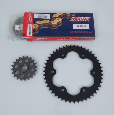 Kit chaîne Axring pour moto BMW 800 F R 2009 à 2018 20x47 Pas 525 Al 140mm Neuf