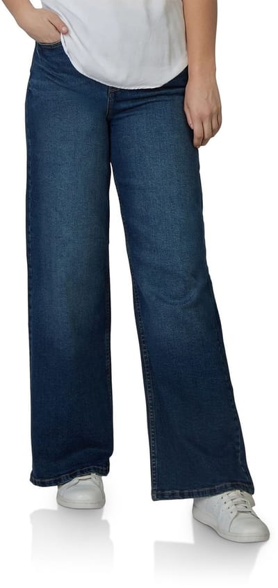 DENIMFY Dames Jeans Broeken DFPaula comfort/relaxed Fit Blauw Volwassenen High Waist Spijkerbroek