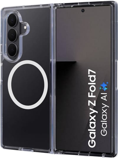 Mobiparts hoesje geschikt voor Samsung Galaxy Z Fold 7 - Hardcover - MagSafe - Transparant