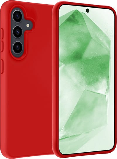 Hoesje Geschikt voor Samsung Galaxy A55 - Sterk & Shockproof - Hoes Cover - Siliconen Case - Rood