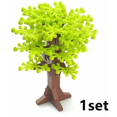 Alle Soorten Plant Boom Model Bos Struik Den Bouwsteen Moc Stad Straatscène Met Basisplaat Plant Decoratie Baksteen Kind Speelgoed