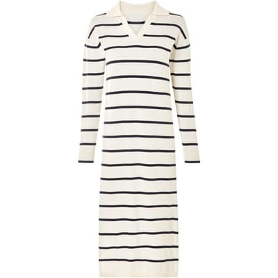 ESMARA Dames jurk (beige/navy/strepen, XS (32/34))