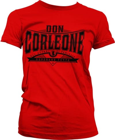 The Godfather Don Corleone Superano Tutto Girly T-shirt voor dames, rood