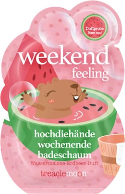 Ontspannende Badschuim Weekend Feeling - Treaclemoon | 1x80 g - Watermeloen & Aardbei | Verzorgingsproducten - Badzout