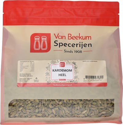 Van Beekum Specerijen - Kardemom Heel - 1 KG (hersluitbare stazak)