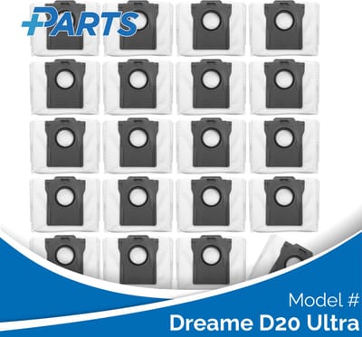 Dreame D20 Ultra Stofzakken (20 Stuks, Plus.Parts® alternatief voor RDB8)