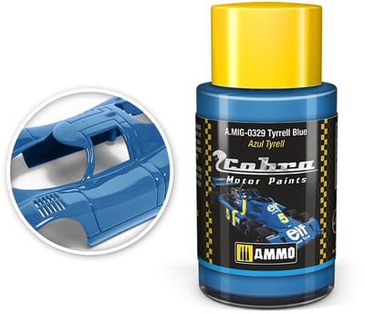 AMMO by Mig Jimenez Hobbyverf Acrylverf - MIG 0329 Cobra Motor Paints - Tyrrell Blue - Matt - Acryl - 30ml Verf potje - 30 ml