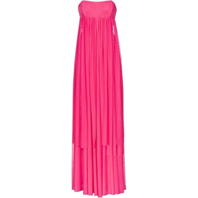 PINKO Antropologo Abito Tulle Fluido Flambe Pink Größe: 38 | Maxikleider Outlet | Damen | Rosa