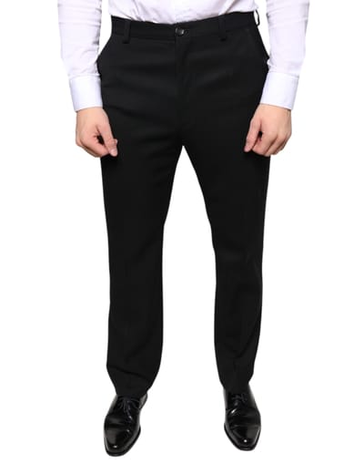Classic Fit Broek Effen Zwart