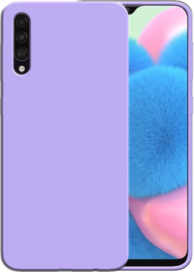 Smartphonica Siliconen hoesje voor Samsung Galaxy A30s / A50 / A50s case met zachte binnenkant - Paars geschikt voor Samsung Galaxy A30s;Samsung Galaxy A50;Samsung Galaxy A50s
