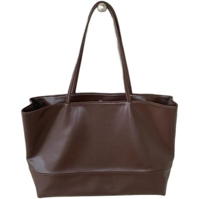 Eenvoudige Zachte Leren Gevoel Schouder Commuter Tas Retro Koffiekleur Werk Casual Onderarm Tote Tas Vrouw black