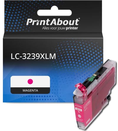 PrintAbout huismerk Inktcartridge LC-3239XLM Magenta Hoge capaciteit Geschikt voor Brother