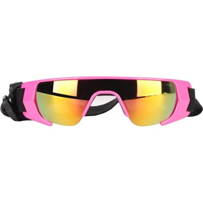 Lunettes de chien Protection UV Imperméables Anti-sable Cadre Souple Réglables Respirantes Protection Oculaire pour Animaux de Compagnie Lunettes de Soleil pink