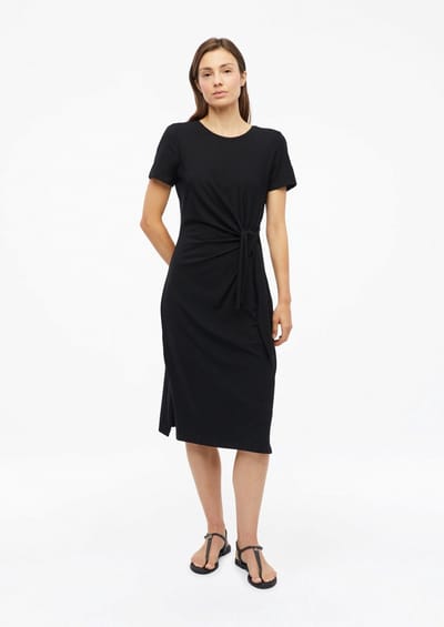 s.Oliver - female - Midi jersey jurk met knoopdetail