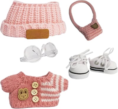 Poppenkleding Set - Poppen Accessoires - Rollenspel - Handgemaakt Gebreid - 15-17 cm Poppen