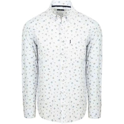 State Of Art Overhemd Flower Print Wit - Maat XXL - Heren - Overhemden Casual