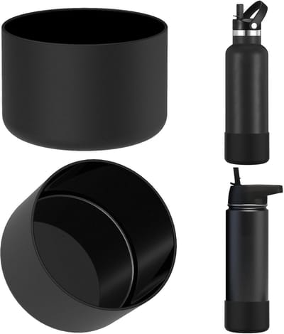 Dailygoods - Dailygoody - Waterfleshoes - Siliconen Bescherming - Zwart - Bumperbeschermer - Geschikt voor °FLASK - 2-pack