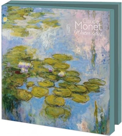 Bekking & Blitz - Wenskaartenmapje - inclusief enveloppen - vierkant - Water lelies - Water lilies - Claude Monet
