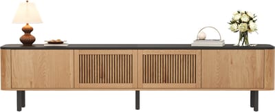 TV-Meubel - 190 x 35 x 45 cm - Modern Lowboard met Uniek Design - MDF - Houtkleur