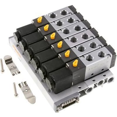 G1/4'' 6x Pneumatisch Ventiel Terminal 24V DC 1,5-8bar/21,0-112psi Meerpolig E.MC