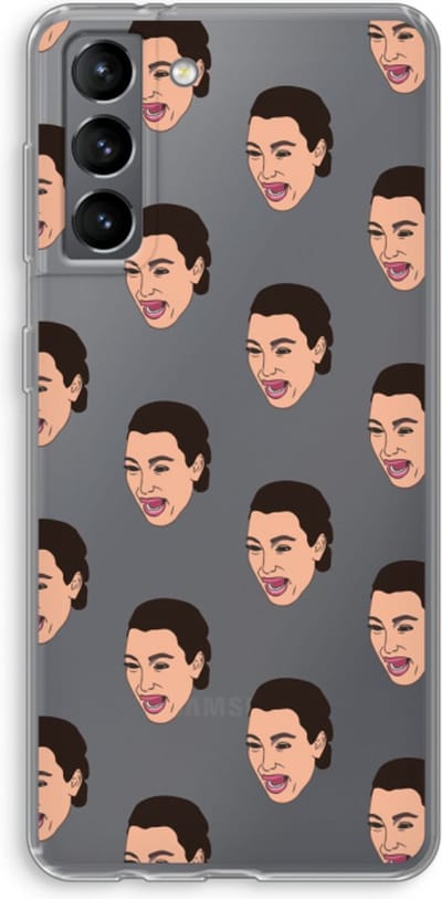 Case Company® - Hoesje geschikt voor Samsung Galaxy S21 hoesje - Ugly Cry Call - Soft Cover Telefoonhoesje - Bescherming aan alle Kanten en Schermrand