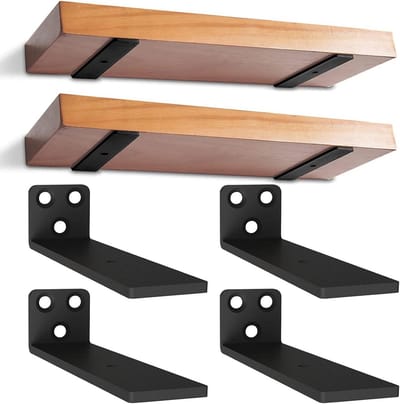 Zwevende plankdragers 15 cm - onzichtbare boekenplanksteunen - zwaarlaststeun - eenvoudig te monteren - ShopVlot