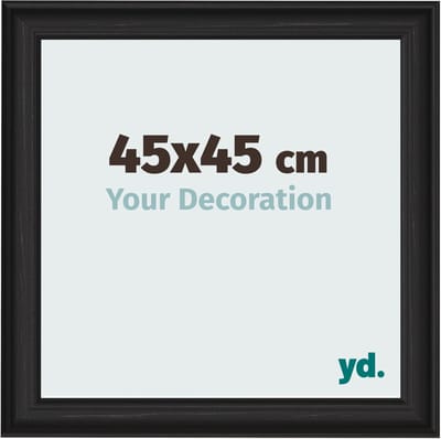 Your Decoration - Fotolijst 45x45 cm - MDF - Zwart Houtnerf - Lazio