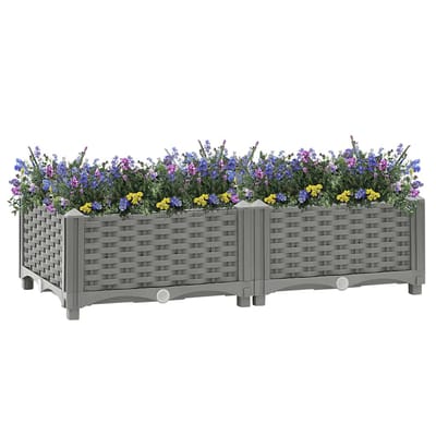 vidaXL - Plantenbak - verhoogd - 80x40x23 - cm - polypropeen
