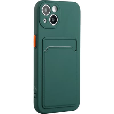 CaseBody Apple iPhone 15 Telefoonhoesje met Kaarthouder Groen
