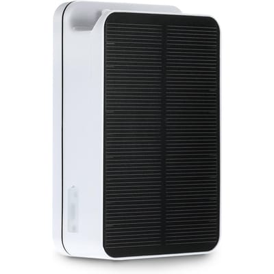 Anself 5V Zonne-energie Oplaadbare Zuurstofpomp Luchtpomp Vissen Zuurstofpomp Beluchter met Luchtstenen white