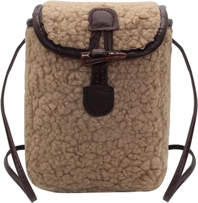 IMstore - Schoudertas Dames - Retro Telefoon Schoudertas - Geschikt voor Reizen - Beige/Bruin - Minimalistisch - Handig voor Feesten en Winkelen