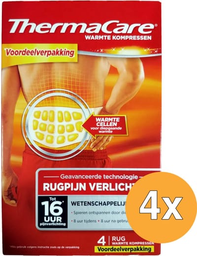 4x Thermacare Promopack Rug Kompres (4 stuks)