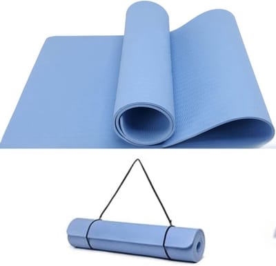 Gymnastiekmat Good Nite fitnessmat antislip trainingsmat sport pilates mat draagriem 183 x 61 x 06 cm blauw .