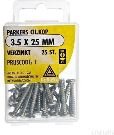 Spaanplaatschroeven Cilnderkop Pozidriv Verzinkt 3.5x25mm