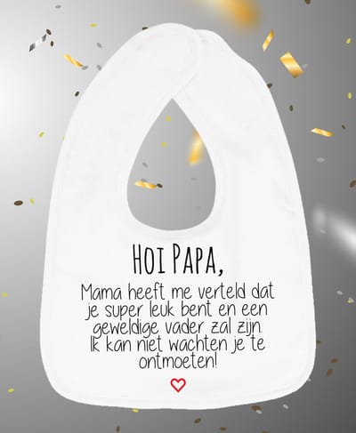 Slabbetje Wit Hoi Papa