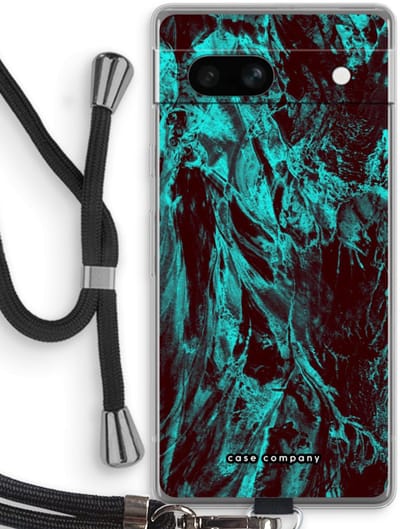 Case Company® - Hoesje met koord geschikt voor Google Pixel 7A hoesje met Koord - Ice Age - Telefoonhoesje met Zwart Koord - Bescherming aan alle Kanten en Over de Schermrand