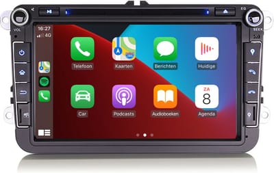 Carplay autoradio voor Volkswagen Polo Golf Passat Tiguan | 2004 t/m 2018 | Android 12 | Draadloos Apple Carplay & Android auto | 4GB + 64GB | 8-Core | Cartronix | 2025 model | Bluetooth & Wifi
