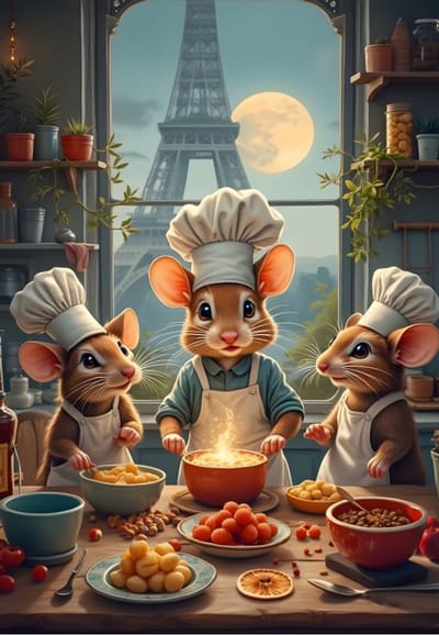 Bluebird Puzzle legpuzzel Little Chefs of Paris - 1000 stukjes puzzel.