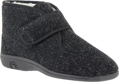 Florett - Pantoffels - maat 36 - Wijdte G - Zwart - 100% scheerwol voering -