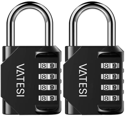 Hangslot 2 Stuks - Cijferslot - Kofferslot met Cijfercode - Reisslot - Weerbestendig - 80mm