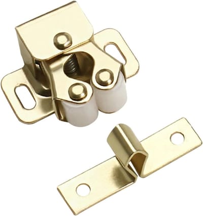 Deurstoppers Kastdeuren - Rolsluiting Kast - Meubels Beveiligen - Dubbele Sluiting - 10 Stuks - Goudkleurig