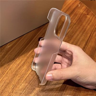 Mat Transparant Randloos Hoesje voor iPhone 13 14 15 16 Pro Max Plus Warmteafvoer Randloos Ultradunne PC Schokbestendige Cover For iPhone 16 Pro brown