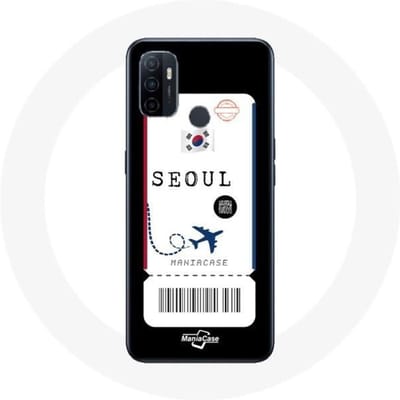 Coque Oppo A53 Billet d'avion Seoul Corée du Sud