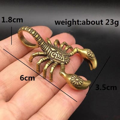 Klassieke Stijl Messing Schorpioen Miniatuur Beeldjes Werk Tafelblad Klein Ornament Thee Huisdier Huisdecoratie Accessoires Kinderspeelgoed Cadeaus