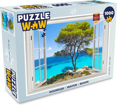 Puzzel Doorkijk - Water - Boom - Legpuzzel - Puzzel 1000 stukjes volwassenen